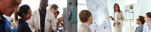 business-resourcesSH Men and women at work in different fields
