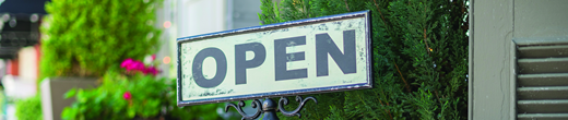 Open sign for small business