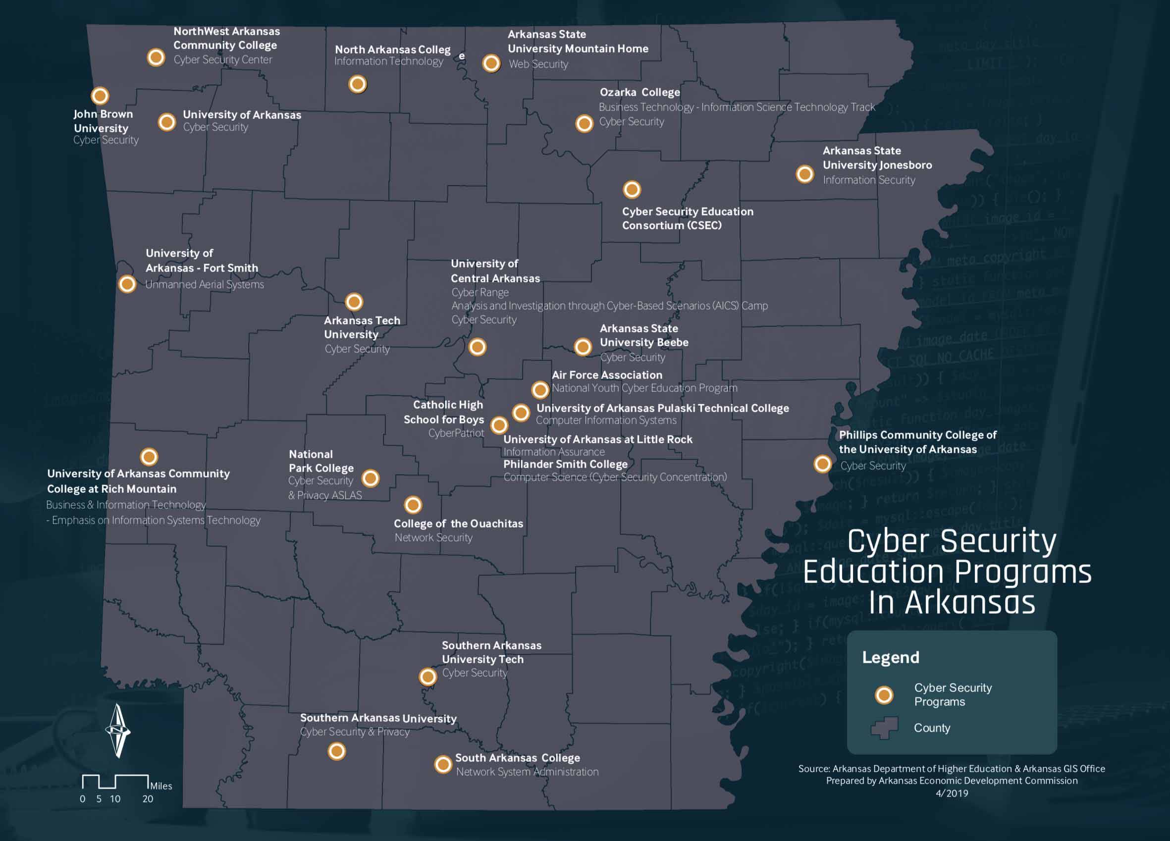 cyber security education programs in arkansas