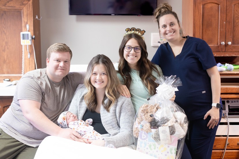 Couple Celebrates New Year with Baby Daughter